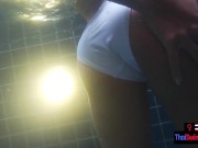 Thai teen girlfriend worked boyfriends big dick inside the private pool 2/16