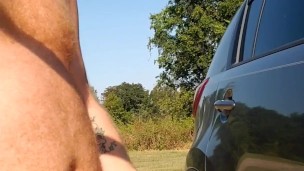 Cruising, edging & busting a nut! Naked out in public!