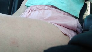 Listen to me cum in the car fingering my ass and pussy