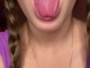 Giantess looks to tiny man before eating 10/16