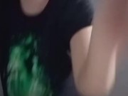 Tease dance from goth girl
