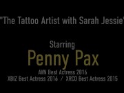 Tattoo Artist Alex Legend Double Sucked By Babes Penny Pax And Sarah Jessie 1/16