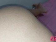 Fucking my stepsister's hairy pussy on her bed