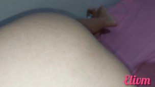 Fucking my stepsister's hairy pussy on her bed