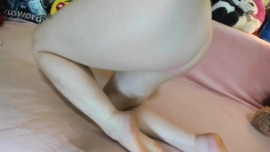wild redhead take off thongs, show naked ass and licking you