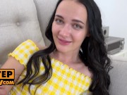 Black haired teen Sasha Sparrow gets facefucked and assfucked in POV 5/16