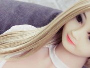 Sex Doll Petite Blonde with big boobs hot blowjob 1/16