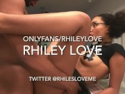 Rhileylove’s crush fucks her on the Kitchen Counter.