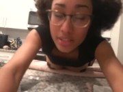Rhileylove’s crush fucks her on the Kitchen Counter. 13/16