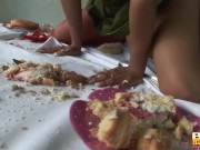 4k plumper chick Kirstyn Halborg garden groupsex with peers 13/16