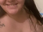 Chubby Girl Playing in the Shower