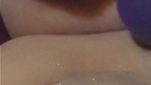Shower play before squirting in bed