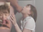 【顔面ツバかけフェラ】amateur pov  （女子高生コスプレ フェラチオ ） 9/16