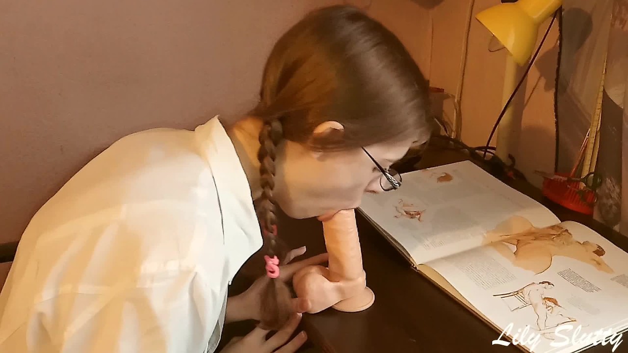 Nerdy schoolgirl learns to fuck and suck cock / dildo masturbation + dildo blowjob - RedTube