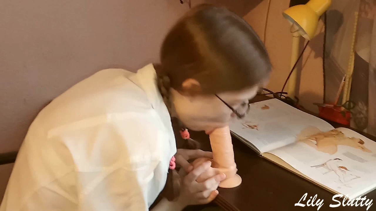 Nerdy schoolgirl learns to fuck and suck cock / dildo masturbation + dildo blowjob - RedTube