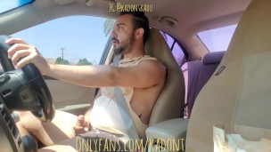 Horny Hippie Kadon't jerking off in traffic 