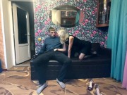 Я отжарил эту деловую сучку прямо на кухонном диване 4/16