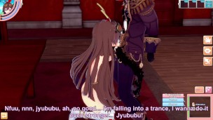 3D/Anime/Hentai.Genshin Impact: Amber orgasms over and over from Diluc's big dick !!