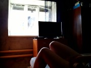 Milf fucks herself for window cleaner 16/16