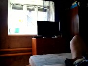 Milf fucks herself for window cleaner 7/16