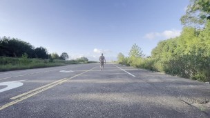 Caught walking naked and jacking on a public road. They stopped and watched me.