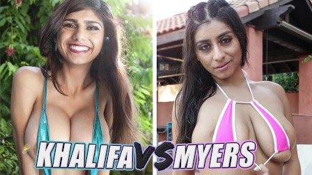 BANGBROS - Violet Myers And Mia Khalifa Doing Their Thing  Who Does It Better? Decide In The Comments Below!
