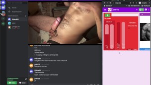 Remotely controlled handsfree cum - X TOYS with DG-Lab Coyote controlled by user via Internet