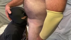 Short but sweet session between alpha and his faggot (and a donated shot of cum)