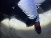 Girl Desperately Pisses Her Jeans In The Snow 1/16