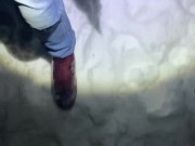 Girl Desperately Pisses Her Jeans In The Snow 3/16