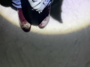 Girl Desperately Pisses Her Jeans In The Snow 4/16