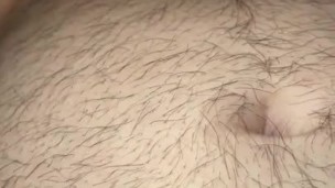 Jerking my big white cock with cum through penis plug with huge cum shot