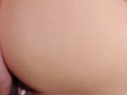 Creampie soaks her grey panties 7/16