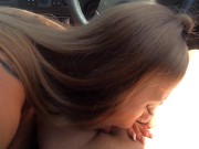 Heißer Blowjob im Auto + Gesichtsbesamung 6/16