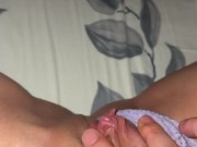 Got horny at my friends place and masturbated before going to bed, had to be silent - ABabyOF 16/16