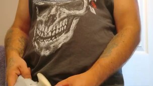 FUCKING THE TOILET SEAT and then finishing off with the massager 