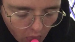 Floppy Eared Pet Sucks A Pink Cock