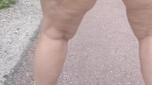 Peeing on a public road 