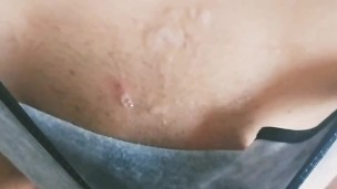 He fucks me slowly and gives me a throbbing orgasm. Then he wets my panties with cum.