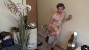 GQ Football Quarterback Jerks Off His Big Cock!