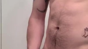Huge Cumshot in the Bathroom