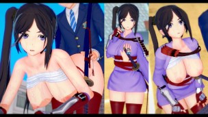 [Хентай-игра Коикацу! ] Займитесь сексом с Большие сиськи DanMachi Yamato Mikoto.3DCG Эротическое ан