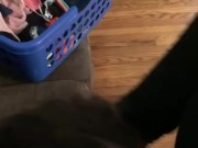 Ariel greets me after work with a blow job, and takes the cum shot on the face 14/16