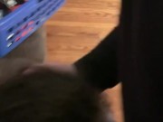 Ariel greets me after work with a blow job, and takes the cum shot on the face 15/16