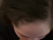 Ariel greets me after work with a blow job, and takes the cum shot on the face 3/16