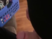 Ariel greets me after work with a blow job, and takes the cum shot on the face 6/16