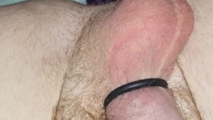 Fucking myself with huge purple dildo