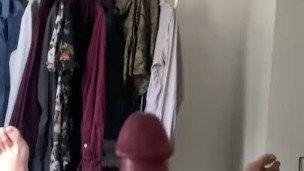 Nice and chill cumshot with lots of precum and a dildo