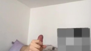 Guy gets Morning Wood and Strokes his Cock