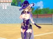 【エロゲーコイカツ！】原神 リサ・ミンツ3DCG巨乳アニメ動画[Hentai Game Koikatsu! Genshin Lisa(Anime 3DCG Video)] 3/16